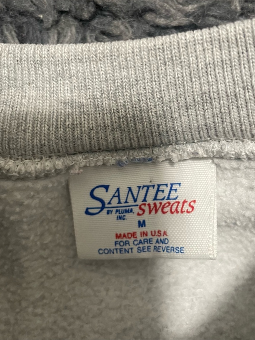Vintage 80s USMC Grey Made In USA Crewneck Sweatshirt Size Medium - Picture 4 of 6